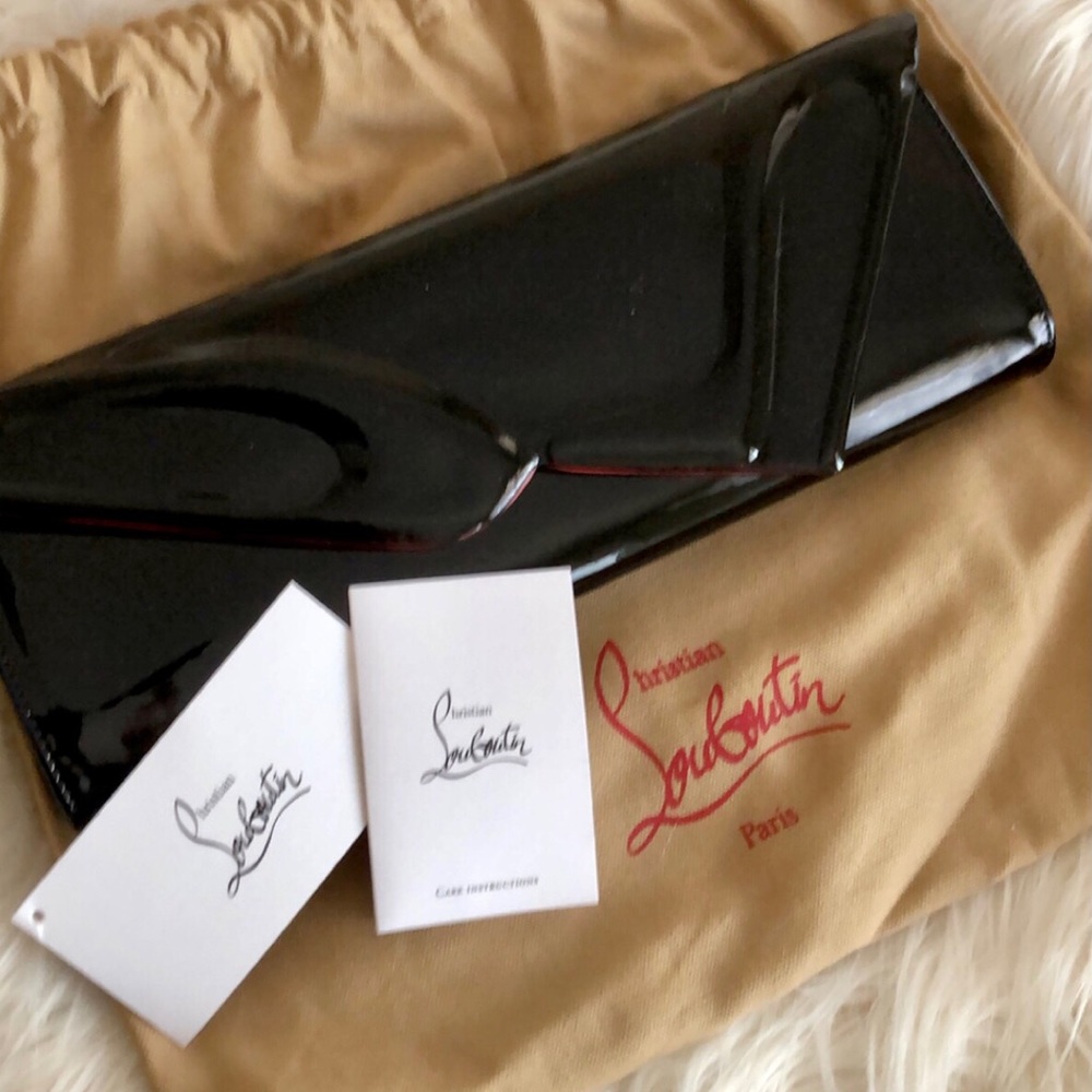 Louboutin So Kate Black Clutch Handbag